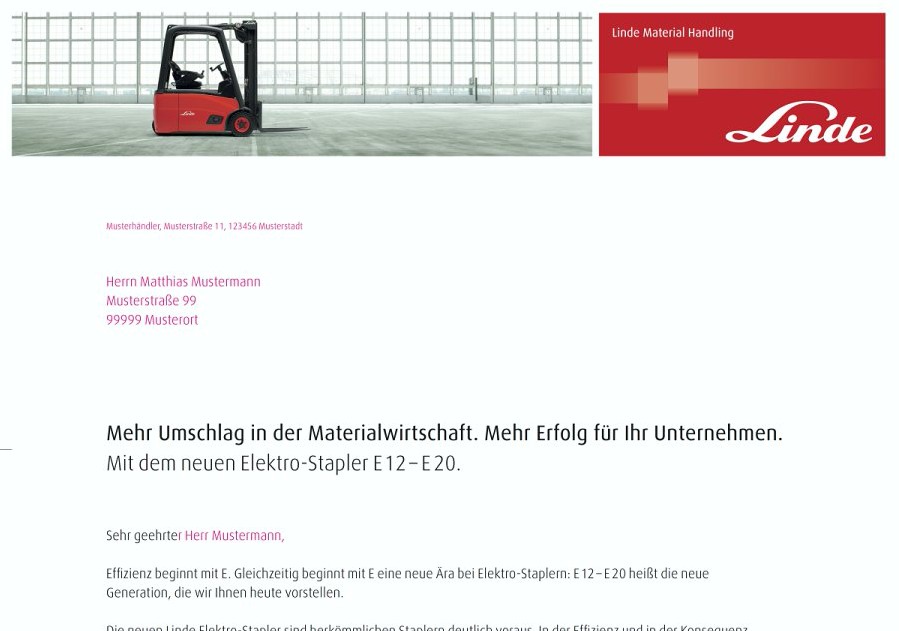 Werbetext für Direct Mail Anschreiben B2B